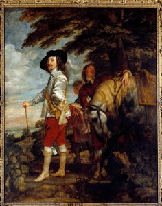 Portrét Karla I. Stuarta (1600 - 1649), anglického krále, lov. Obraz Antona Van Dycka (1599-1641), vlámská škola od Anthony van Dyck