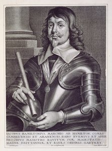 Portrét Jamese Hamiltona (1606-49) prvního vévody z Hamiltonu, vyryl Joannes Meyssens (1612-70) od Anthony van Dyck