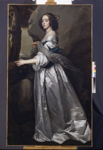 Portrét lady Frances Cranfieldové, lady Buckhurstové, později hraběnky z Dorsetu, asi 1637-50 (olej na plátně) od Anthony van Dyck