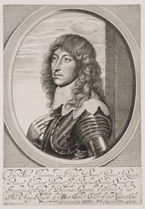 Portrét prince Ruperta (1619-82) hraběte Palatina z Rýna a vévody bavorského, vyryl William Faithorne (1616-91) od Anthony van Dyck