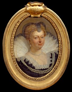 Portrét královny Marie Medicejské (Maria de Medici) (1573-1642) Obraz Antoona Van Dycka (1599-1641) Chantilly ze 17. století, Musee Conde od Anthony van Dyck