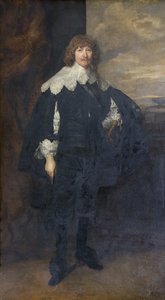 Portrét Williama Cavendishe, pozměněný modrým křídlem od Anthony van Dyck