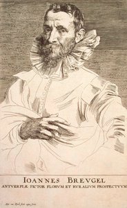 Portrét umělce Jana Brueghela mladšího 1601-1678, první třetina 17. století od Anthony van Dyck