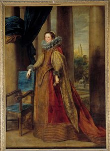 Předpokládaný portrét markýzy Gerominy Spinola Doria od Genes Nosí jahodový límec. Obraz Antona (Antoona nebo Anthonyho) van Dycka (1599-1641) 17. století Sun. 2,39x1,7 m - Předpokládaný portrét Marchesa Geromina Spinola Doria z Janova wea od Anthony van Dyck