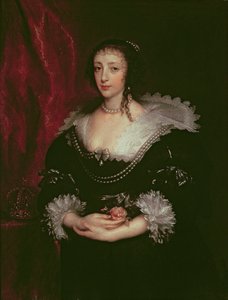 Královna Henrietta Maria (1609-1669), královna choť Karla I. Anglie, 1632 od Anthony van Dyck