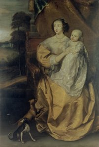 Královna Henrietta Maria (1609-69) kolem roku 1640 od Anthony van Dyck