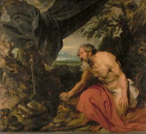 Svatý Jeroným, namalovaný v době, kdy Van Dyck pracoval v Rubensově dílně (malba na plátně) od Anthony van Dyck