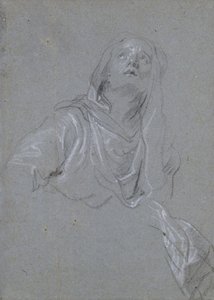 Studie Madony hledící vzhůru od Anthony van Dyck