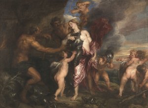Thetis přebírá v Vulcanově kovárně nové brnění pro Achilla od Anthony van Dyck