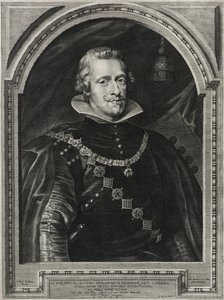 Filip IV., španělský král, ryl Paulus Pontius (1603-58), 1632 (rytina na položený papír)