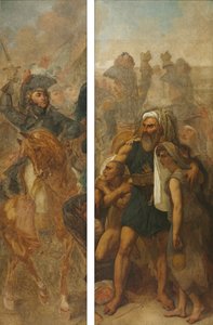 Generál Jean-Baptiste Kléber a egyptská rodina (náčrty k „Bitvě u pyramid“)