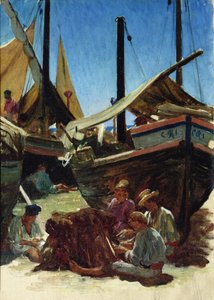 Anzio, Přístav od Antoine Auguste Ernest Herbert or Hebert