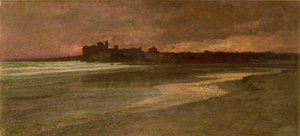 Nettuno, Večer na pláži od Antoine Auguste Ernest Herbert or Hebert