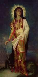 Svatá Markéta zabíjí draka od Antoine Auguste Ernest Herbert or Hebert