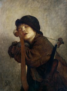 Malý spící houslista, 1883