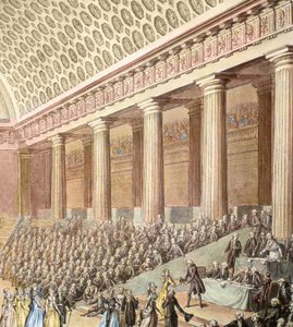 Francouzská revoluce: Dar šperků vyrobených umělkyněmi Národnímu shromáždění 7. září od Antoine Borel