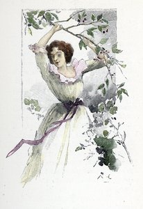 Portrét mladé Caroline de Colombier,c. 1785 (tisk) od Antoine Calbet