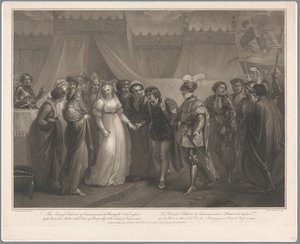 Catherine van Valois en koning Hendrik V van Engeland, 1420 Princezna Kateřina Francouzská darovaná Jindřichu 5. Anglickému (...) v roce 1419 / La Princesse Catherine de France (...) (titul na předmětu)