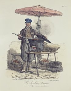 Prodavač kaštanů od Antoine Charles Horace Vernet