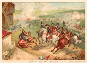 Bitva u Valmy, Francie, 1792 (chromolitho) od Antoine Charles Horace Vernet