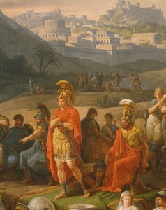 Pohřební hry na počest Patroklesa, detail řeckých hrdinů, cca 1790 olej na plátně viz také 346198