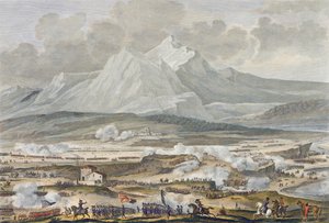 Bitva u Rivoli, 25. a 26. Nivose, rok 5 (leden 1797), vyrytý Jean Duplessi-Bertaux (1747-1819) (akvatinta)