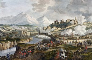 Bitva u Rovereda, 18 Fructidor, rok 4 (září 1796), vyrytý Jean Duplessi-Bertaux (1747-1819) (akvatinta)