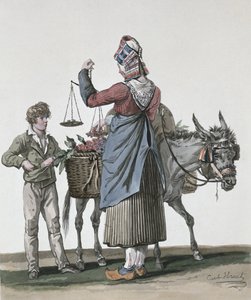 Prodejce třešní od Antoine Charles Horace Vernet