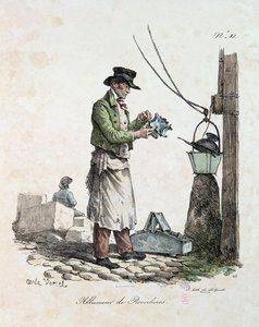 Lamplighter, vyrytý Francois Seraphin Delpech (1778-1825) od Antoine Charles Horace Vernet