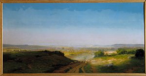 Vesmírná malba od Antoina Chintreuila (1814-1873) 1869 Sun. 1,02 x 2,02 m.