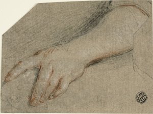 Ukazování rukou a předloktí od Antoine Coypel