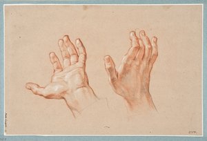 Studie von zwei Händen od Antoine Coypel