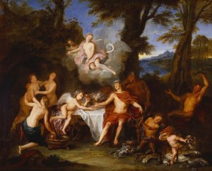 The Alliance of Bacchus and Cupid, c.1702 (olej na plátně)
