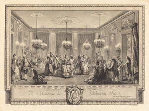 Ples oblečený od Antoine Jean Duclos after Augustin de Saint Aubin