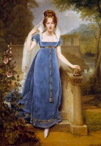 Celovečerní portrét Henriette Scherrer, hraběnky Legrand (1795-1848). Obraz Antoine Jean Gros (1771-1835) od Antoine Jean Gros