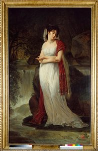Posmrtný portrét Christine Boyerové (1776-1800) První žena Luciena Bonaparta Obraz Antoine Jean Gros (1771-1835) 19. století Sun. 2,14x1,34 m. od Antoine Jean Gros