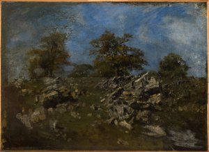 Krajina se skálou od Antoine Louis Barye