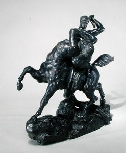 Theseus Combating the Centaur Bienor (bronz) (pohled zepředu) od Antoine Louis Barye