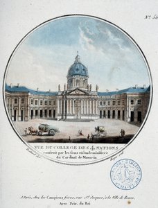 Pohled na Collège des Quatre Nations (Institut de France) - v „“ Malebné pohledy na hlavní budovy Paříže“, seržant od Antoine Louis Francois Sergent Marceau