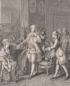 La Grande Toilette Patronka, z Le Monument du Costume, 1777. od Antoine Louis Romanet
