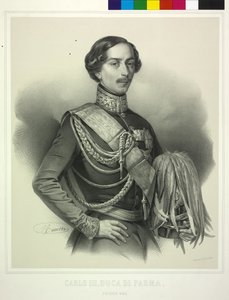 Vévoda parmský Karel III (litografie) od Antoine Maurin