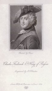 Fridrich Veliký, král Pruska (rytina) od Antoine Pesne