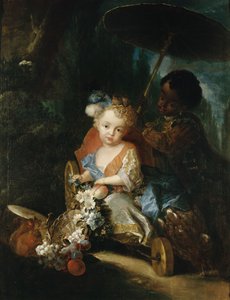 Německy: princ Friedrich Ludwig v zahradním kočáře od Antoine Pesne
