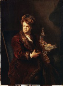 Portrét klenotníka Johanna Melchiora Dinglingera (1664-1731). Obraz Antoine Pesne (1683-1757), kolem 1721. Německé umění, barokní sloh. Muzeum Ermitáž Petrohrad. od Antoine Pesne