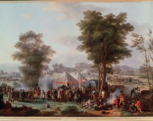 Bivak císaře Napoleona I., poblíž hradu Ebersberg v Rakousku 4.5.1809 (Obraz