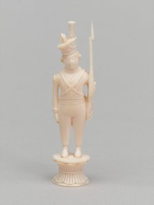 Bílý pěšec, šachová figurka, Indie, cca 1820 od Antoine Verard