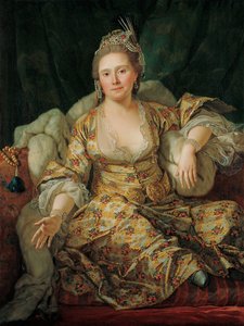 Portrét Annette Duvivierové, Comtesse de Vergennes, v orientálním kostýmu, druhá polovina 18. stol.
