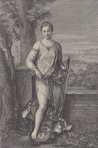 Judith stojící s nohou na hlavě Holoferna, ca. 1729. od Antoinette Larcher
