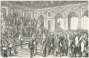 Wilhelm I. Pruský prohlásil císařem Německa ve Versailles od Anton Alexander von (after) Werner