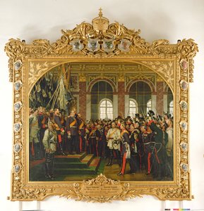 Provolání Viléma císařem nové Německé říše, v Zrcadlové síni ve Versailles dne 18. ledna 1871, malované 1885 (viz také 153620)